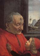 Domenicho Ghirlandaio Alter Mann mit einem kleinen jungen USA oil painting artist